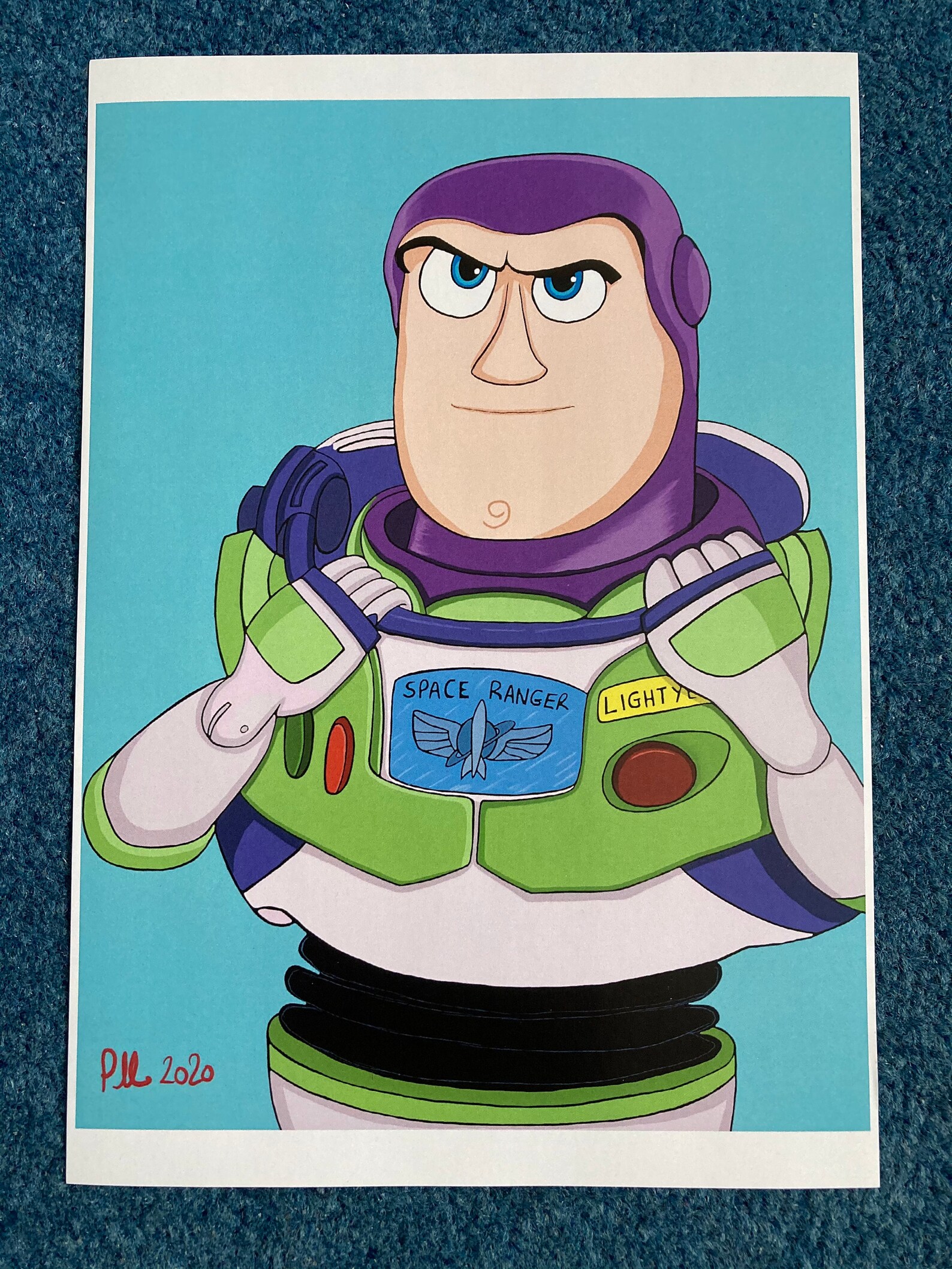 Buzz Lightyear A5 Art Print Fan Art Drawing Toy story | Etsy