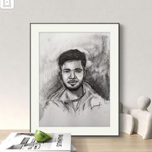 Custom Portrait from Photo | Hand drawn Portrait | Personalized portrait Art From Picture Photo Drawing