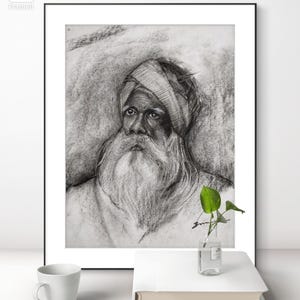 Custom Charcoal Portrait Sketch From Photo, Handmade  Personalized Drawing , Original Hand Drawn Portrait, Unique Birthday Wedding Gift