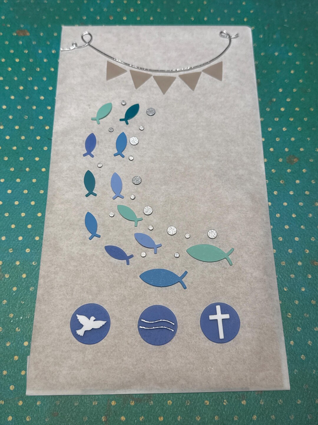 Wax Fish Wax Fish With Pennant Banner, Circles With Symbols SET for Christening ...
