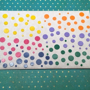 Wax dots / circles confetti 77 pcs. 4 different sizes