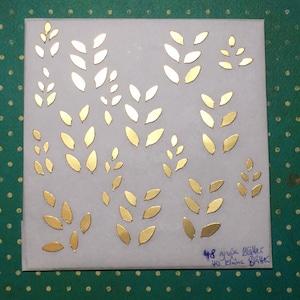 Láminas de cera lisas, aprox. 1 cm, 40 piezas por juego, doradas, acabado espejo, mate