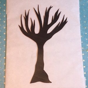 Motivo de cera árbol marrón oscuro 12 x 7 cm