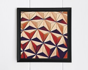 Geometric Orange Wall Art, Geometric Art Download, Modern Art Download, DIY Home Decor, Digital Wall Art
