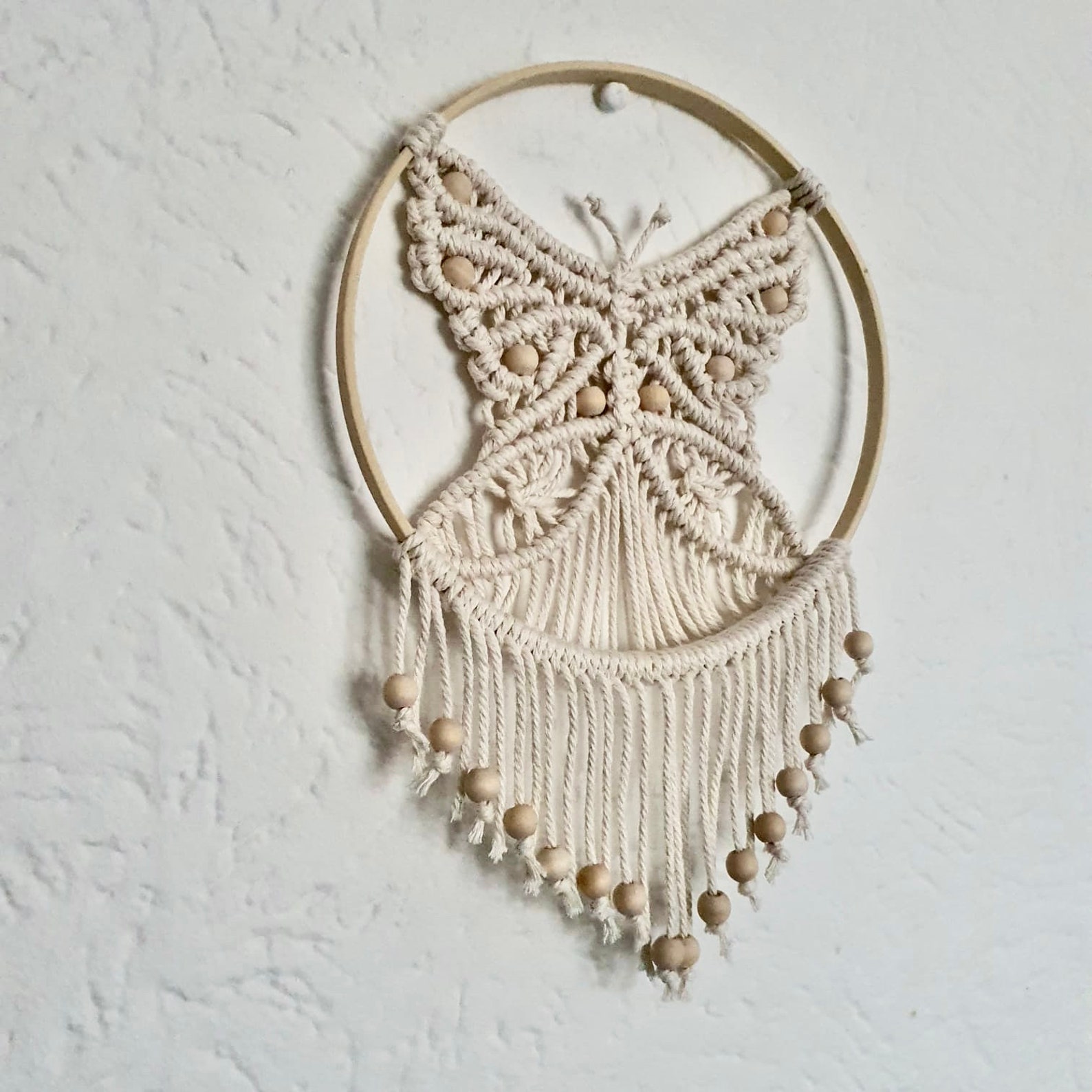 Macrame Butterfly Dream catcher wall hanging wall Etsy 日本