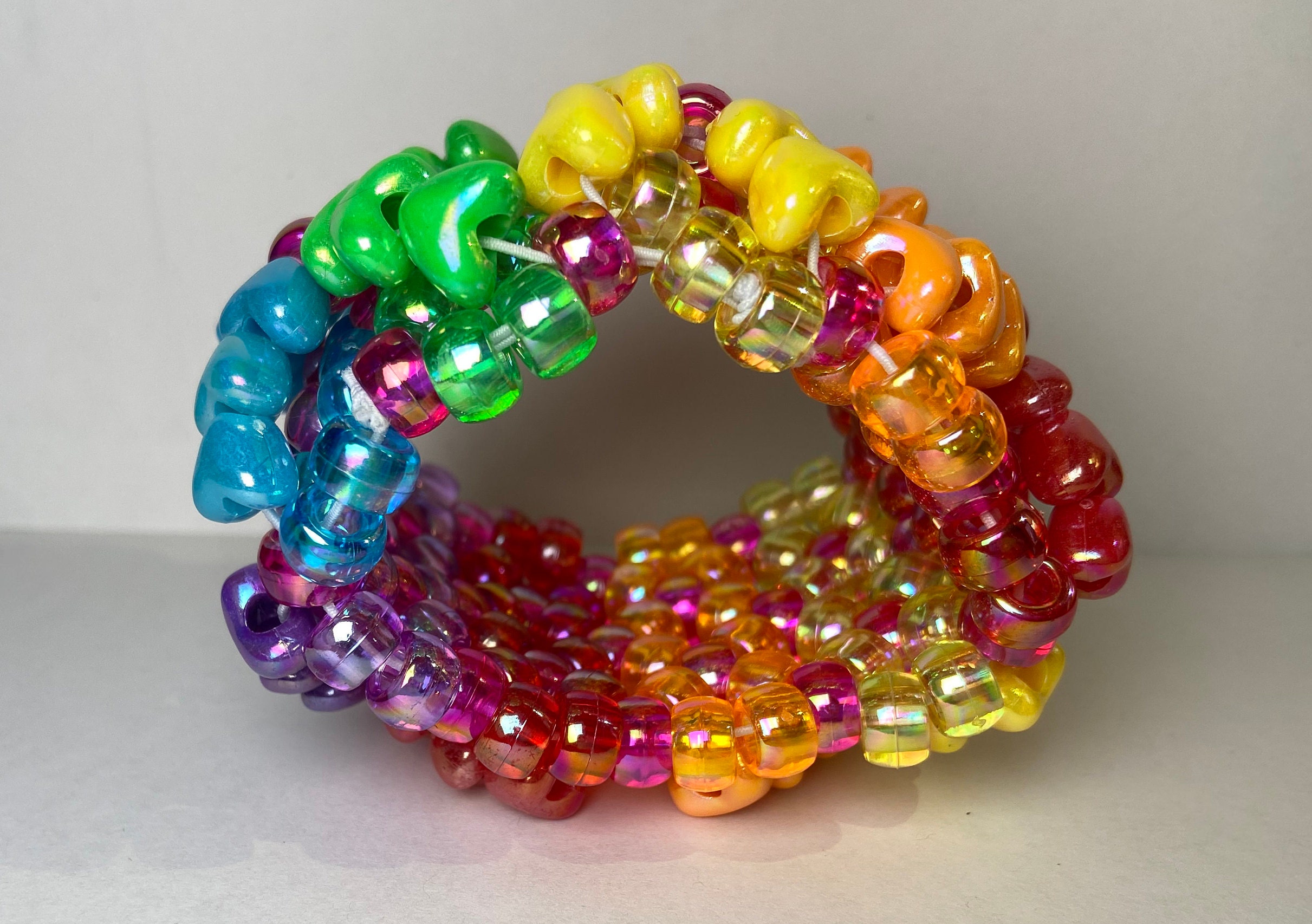 3D Kandi Xcuff bracelet with hearts Etsy