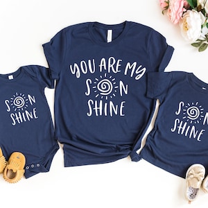 Mommy and Me Shirt, Mother and Son Matching Shirts, You Are My Son Shine, New Baby, Boy Baby Shower, Mom Son Shirts, Family Listing Navy