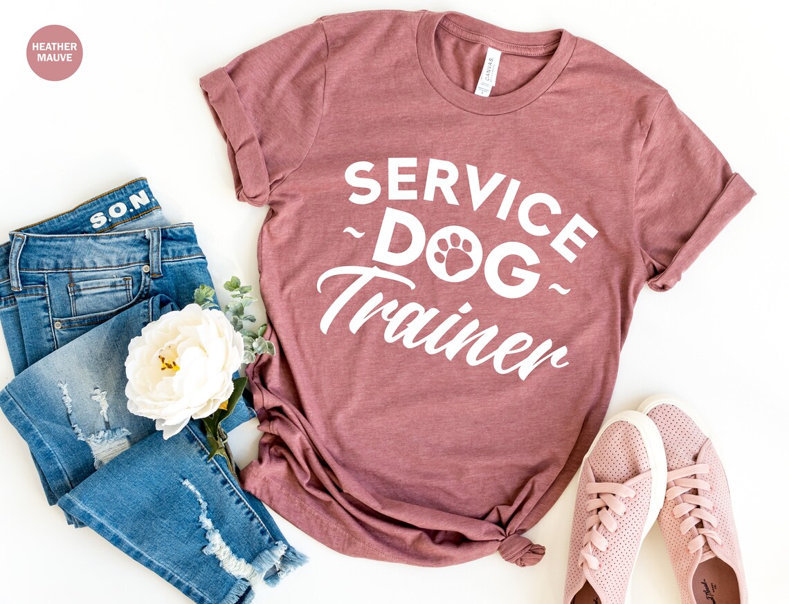 Service Dog Trainer Shirt Just A Girl Who Loves Her Service Etsy
