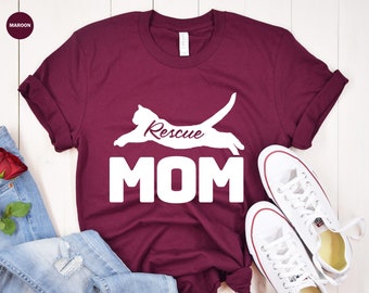 Cat Mom, Rescue Mom Shirt, Cat Lover Gift, Crazy Cat Lady, Cat Lover Shirt, Cat Shirt, Gift For Mom, New Cat Gift, Gifts For Cat Lovers