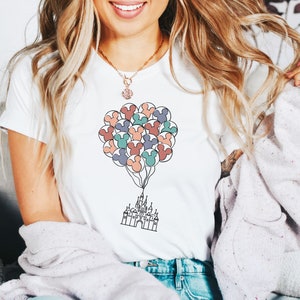 Castle Balloons Family Shirt, Disney Vacation Shirt, Retro Castle 2024, Disney Mickey Minnie Shirt, Disneyland Shirt, Magic Kingdom Shirt