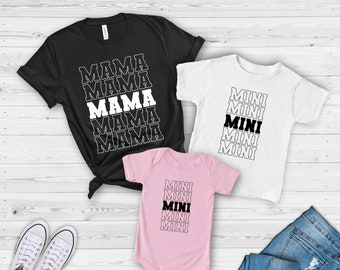 Mommy and Me Shirt, Mama and Mini, Baby Shower Gift, Gift For Mom, Mama Shirt, Matching Shirts, Mothers Day Gift