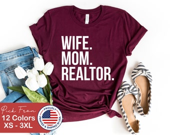 Chemise d'agent immobilier femme maman, cadeau pour agent immobilier, cadeau pour agent immobilier, cadeau pour courtier immobilier, chemise d'agent immobilier