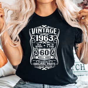 60th Birthday Shirt, Well Aged 1963 Tee, Vintage 1963 Shirt, Original Parts Shirt, Limited Edition Tee, 1963 Vintage Shirt, 1963 Retro Shirt image 2