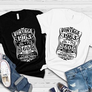 60th Birthday Shirt, Well Aged 1963 Tee, Vintage 1963 Shirt, Original Parts Shirt, Limited Edition Tee, 1963 Vintage Shirt, 1963 Retro Shirt image 4