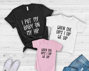 Mommy and Me Shirt, Baby Shower Gift, Matching Shirts, Family Shirt, I Put My Baby on My Hip, Mommy and Me Outfit