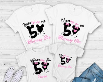 5th Birthday Party Shirts, Family Birthday Girl Shirts, Family Birthday Girl Shirts, 5 Birthday Girl, 5th Bday Outfit, 5 Birthday Party