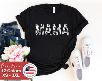 Mama Zebra Print Shirt, Animal Print, Blessed Mama, Mothers Day Gift, Fur mama, Zebra Print Tee, Mama Shirt,