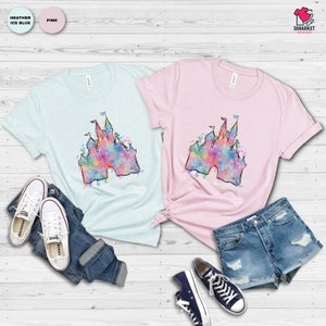 Castle Shirt, Vacation Shirt, Family Trip Shirt, Family Shirt, Vacation Shirt, Watercolor Castle
