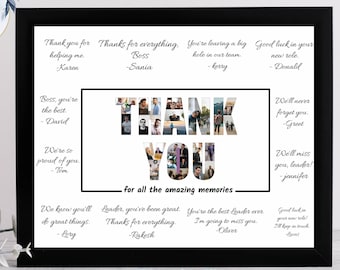 Custom Farewell Photo Collage Gift, Retirement Keepsake (Digital File)