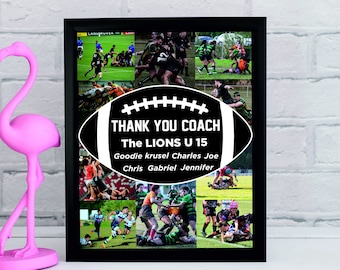 Presente de agradecimento para treinador de futebol: colagem de fotos personalizada (para impressão)