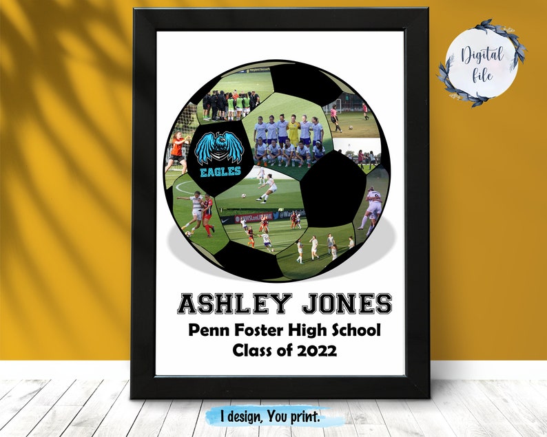 Soccer Ball Photo Collage Custom Football Photo Gift Etsy