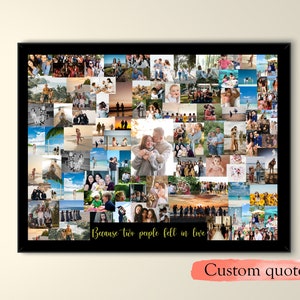 Family Big Collage Frame With 100 Photos, Parent's Wedding Anniversary ...