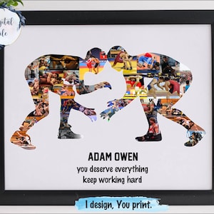 Wrestling Photo Collage: Custom Senior Night Gift (Digital Printable)