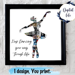 Regali personalizzati per insegnanti di danza, regalo personalizzato per collage di foto di ballerini, regalo per recital di danza, regalo per ballerini di danza classica.