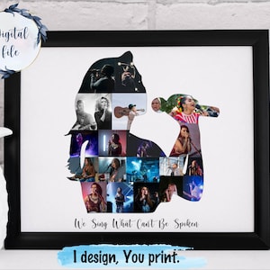 Custom singer gifts, vocal coach unique gift ideas, singer photo collage, singer daughter gift.