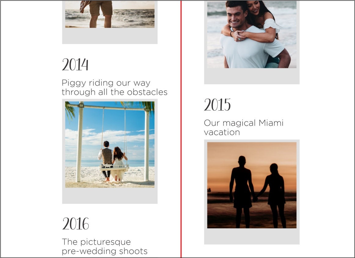 Personalized Relationship Timeline Photo Collage, Anniversary Gift ...