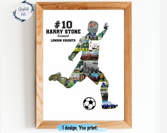 Custom Soccer Photo Collage: Coach Gift (Digital File)