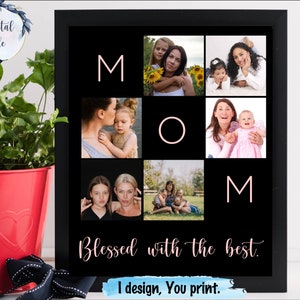 Mom custom photo collage gift, Personalised gift for mother, printable gift for mom, Mothers day gifts.