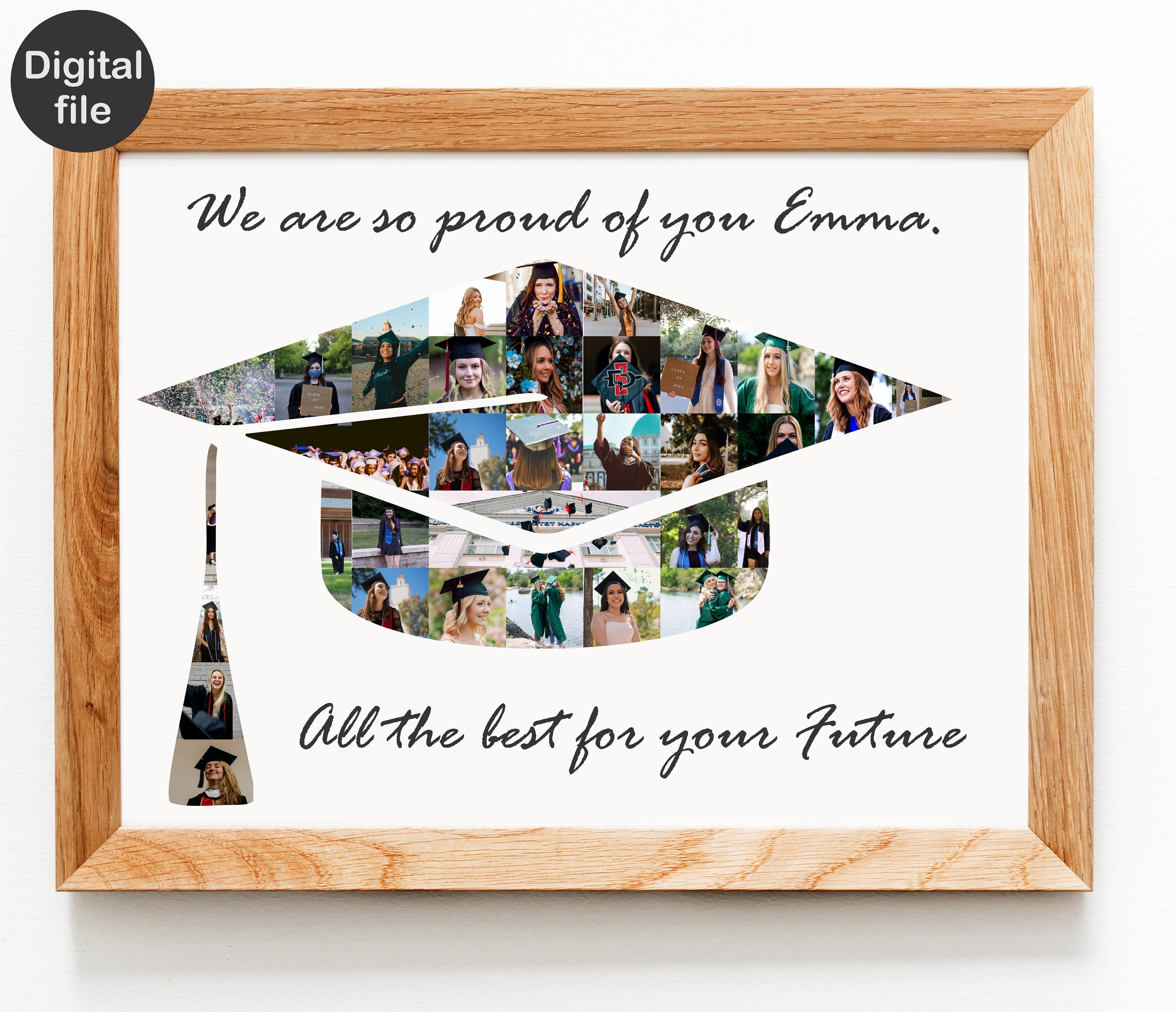 2022 Custom Graduation Cap Photo Collage DIGITAL FILE ONLY Graduation