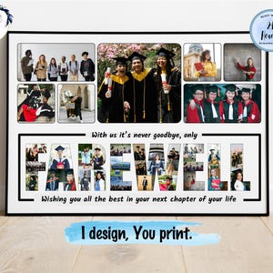 Personalized Farewell Gift for Coworker | Custom Photo Collage | Office Goodbye Gift | Digital Download | Colleague Leaving Present