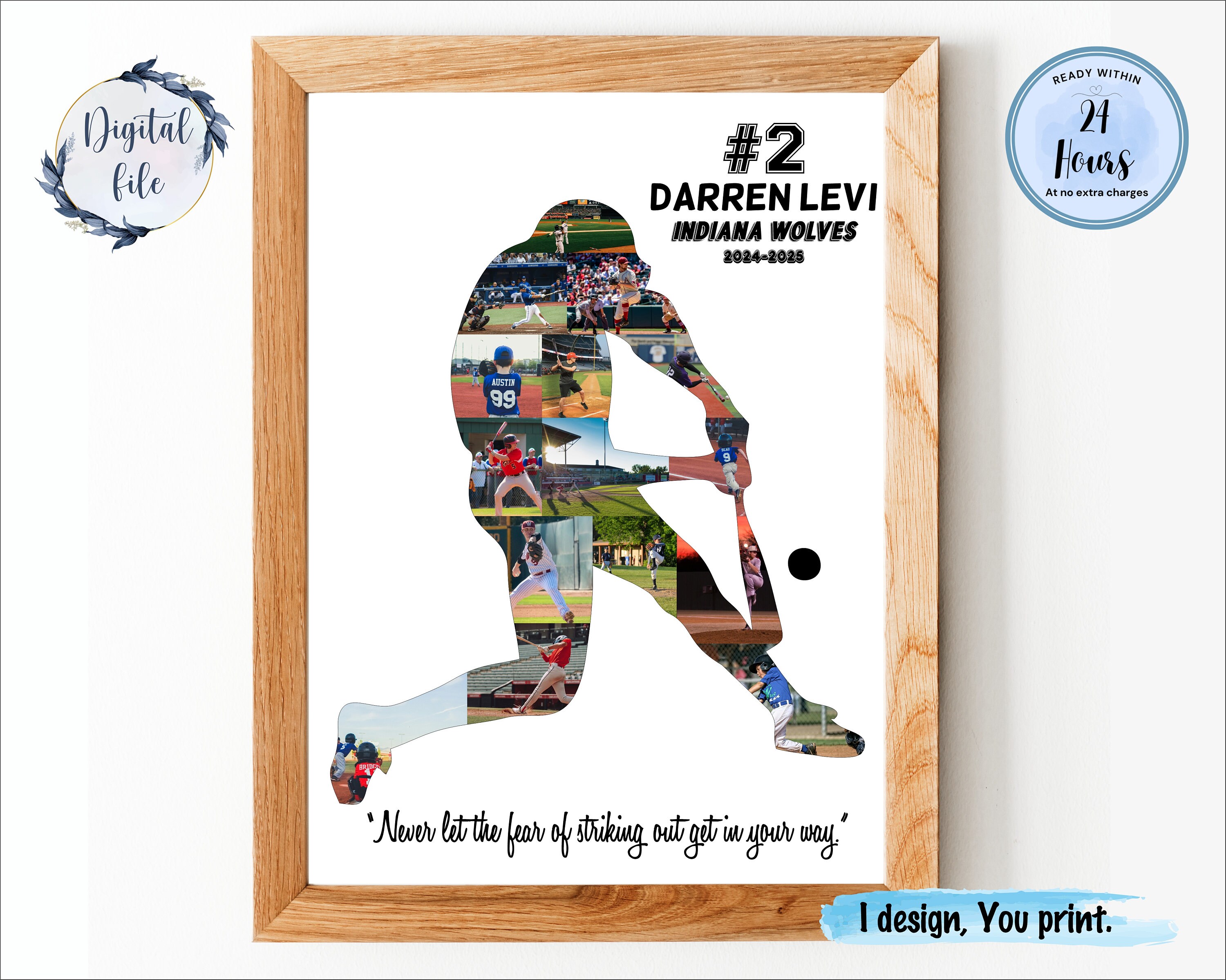 Personalised Baseball Photo Collage Gift For Coach Store Baseball Photo ...