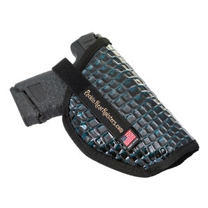 Packin Heat Holster - Midnight Blue Embossed Animal Print
