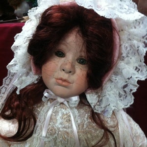 Elsie Massey Victorian Girl with Ivory Lace dress Exclusive one of a kind