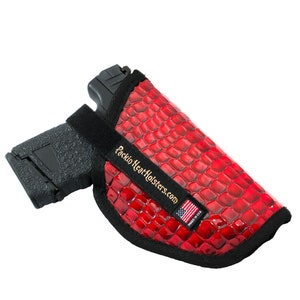 Packin Heat Holster - Red Embossed Animal Print
