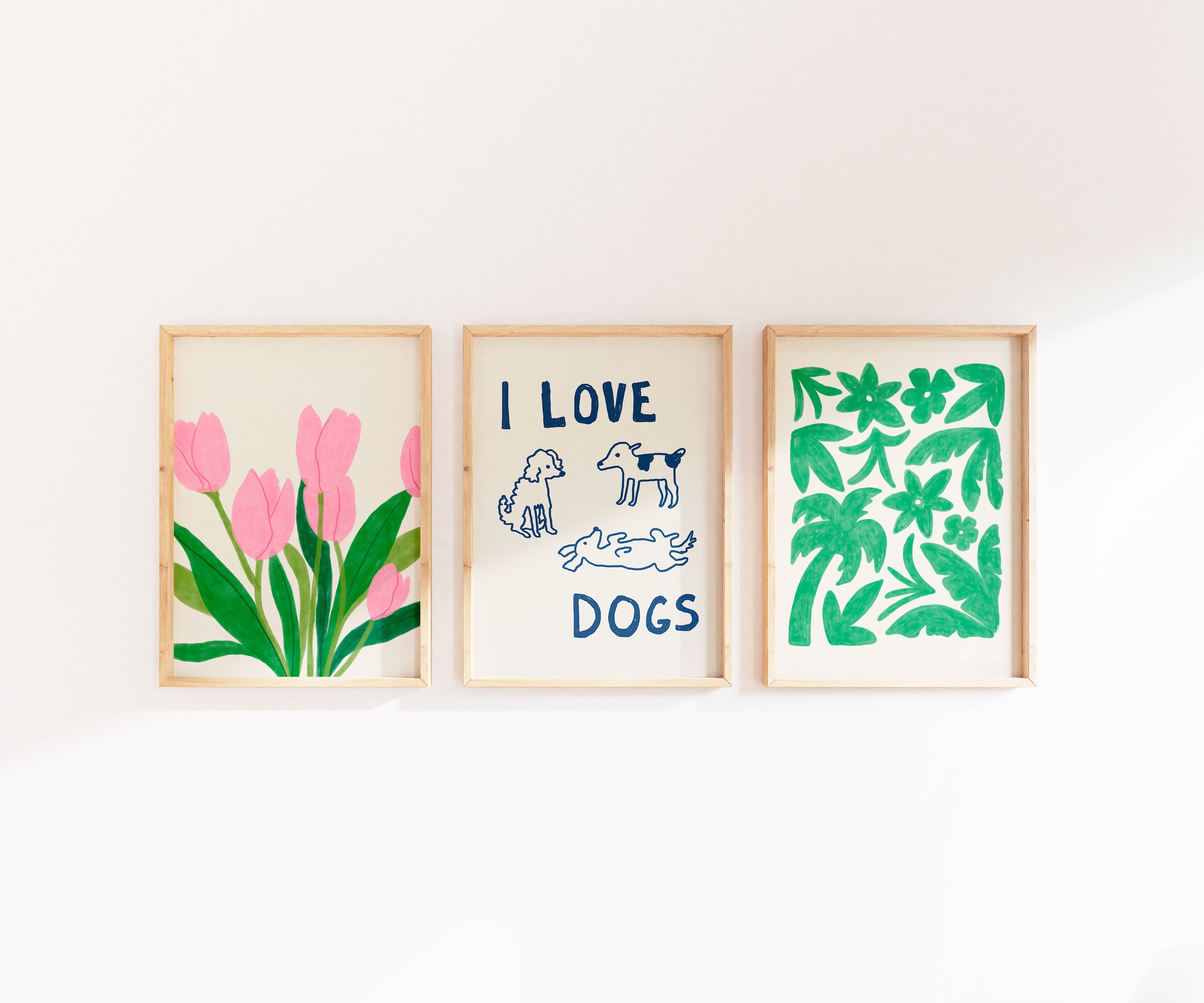  I LOVE DOGS Poster schlecht gezeichnete Hunde Wandkunst - Etsy.de Motiv 