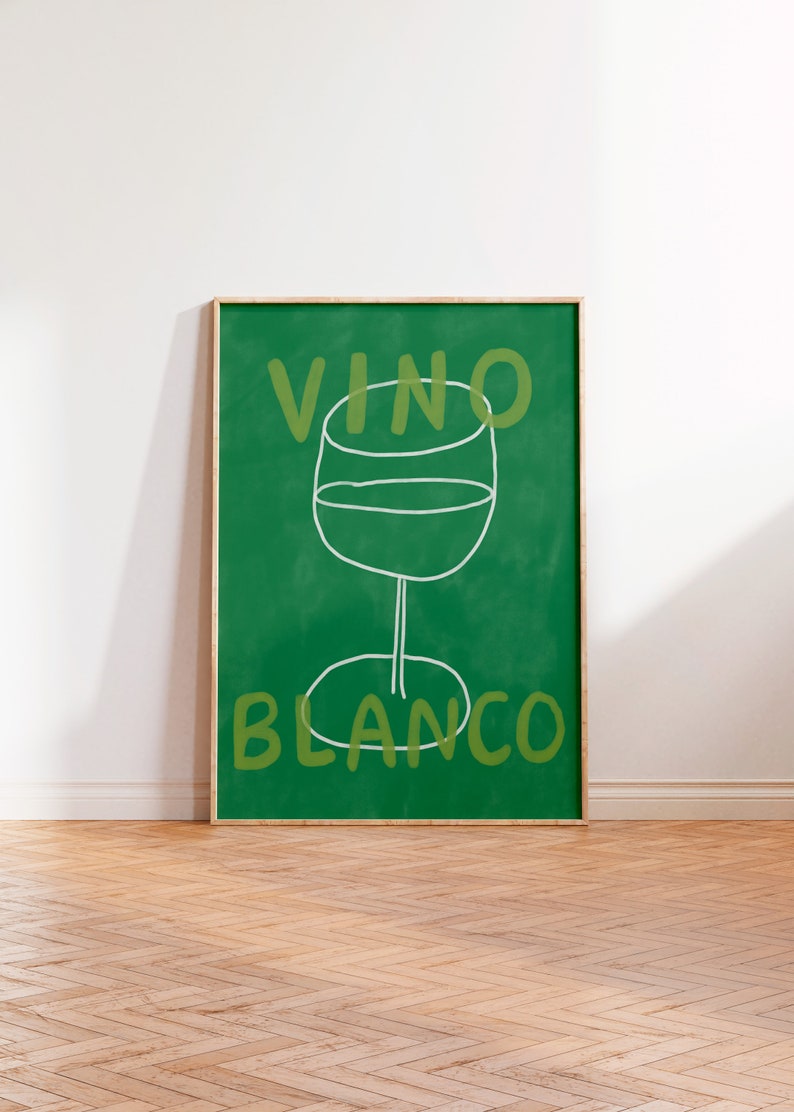 vino blanco wall art