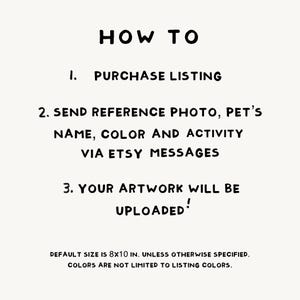 Custom funny pet portrait of them doing any activity of your choice, Badly Drawn sketch style Pet Portrait, Digital Printable Dog Wall Art image 2