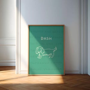 Custom Badly Drawn Pet Portrait, Digital Printable Dog Portrait Wall ...