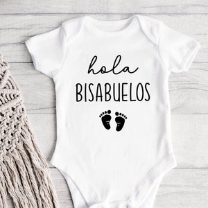 Hola Bisabuelos SVG, Bisabuelos Anuncio de Embarazo Bisabuelos Svg, Hola Bisabuelos PNG, Regalo de Bisabuelos, Baby Shower Español Svg