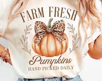 Farm Fresh Pumpkins PNG, Coquette Pumpkin Fall Shirt PNG, Pumpkin Season PNG, Pumpkin Patch Png, Hello Fall Cozy Season Png, Autumn Vibes