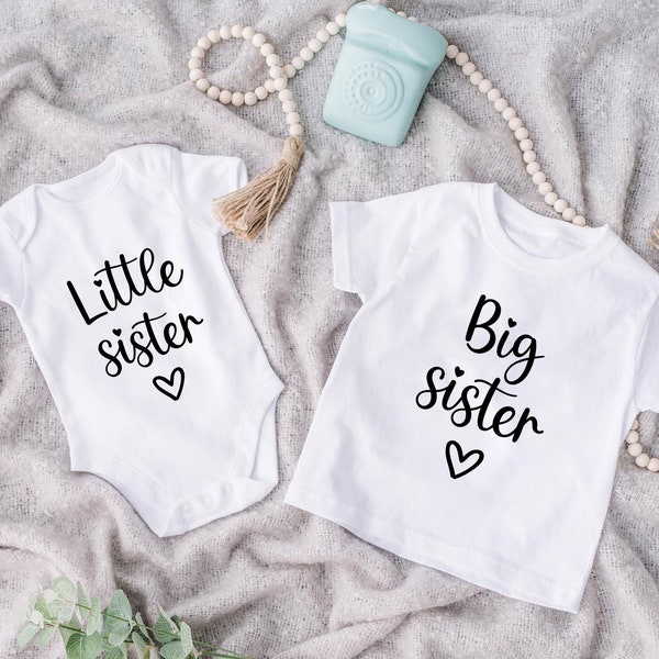 Big Sister Little Sister SVG, Big Sister SVG, Little Sister SVG, Sisters Bundle Svg, Big Little Sisters Camicie Svg, Taglia file per Cricut