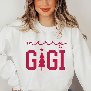 Feliz Gigi SVG, Feliz Gigi PNG Sublimación, Feliz Abuela Svg, Navidad Abuela Sudadera SVG, Navidad Gigi Camisa Svg, Feliz Nana Svg