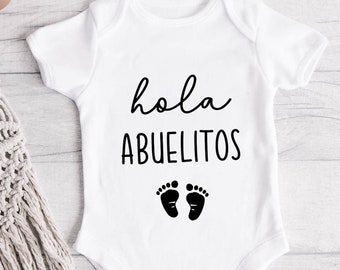 Hola Abuelitos SVG, Hola Abuelitos PNG, zwangerschapsaankondiging SVG, babyaankondiging Spaanse Svg, Seran Abuelos Svg, Van A Ser Abuelos Svg