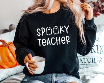 Spooky Lehrer SVG, Lehrer Halloween SVG PNG, Halloween Lehrer Shirt SVG, Spooky Vibes SVG, Png, Dxf, Cricut geschnitten Datei