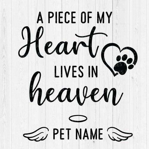Pet Memorial Remembrance SVG File Pet Loss Dog Cat Dog Etsy