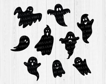 Ghost SVG, Cute Ghost Svg, Ghost Bundle Svg, Halloween Ghost SVG, Ghost Png, Ghosts Svg, Ghost Clipart, Spooky Ghost Svg, Halloween Clipart